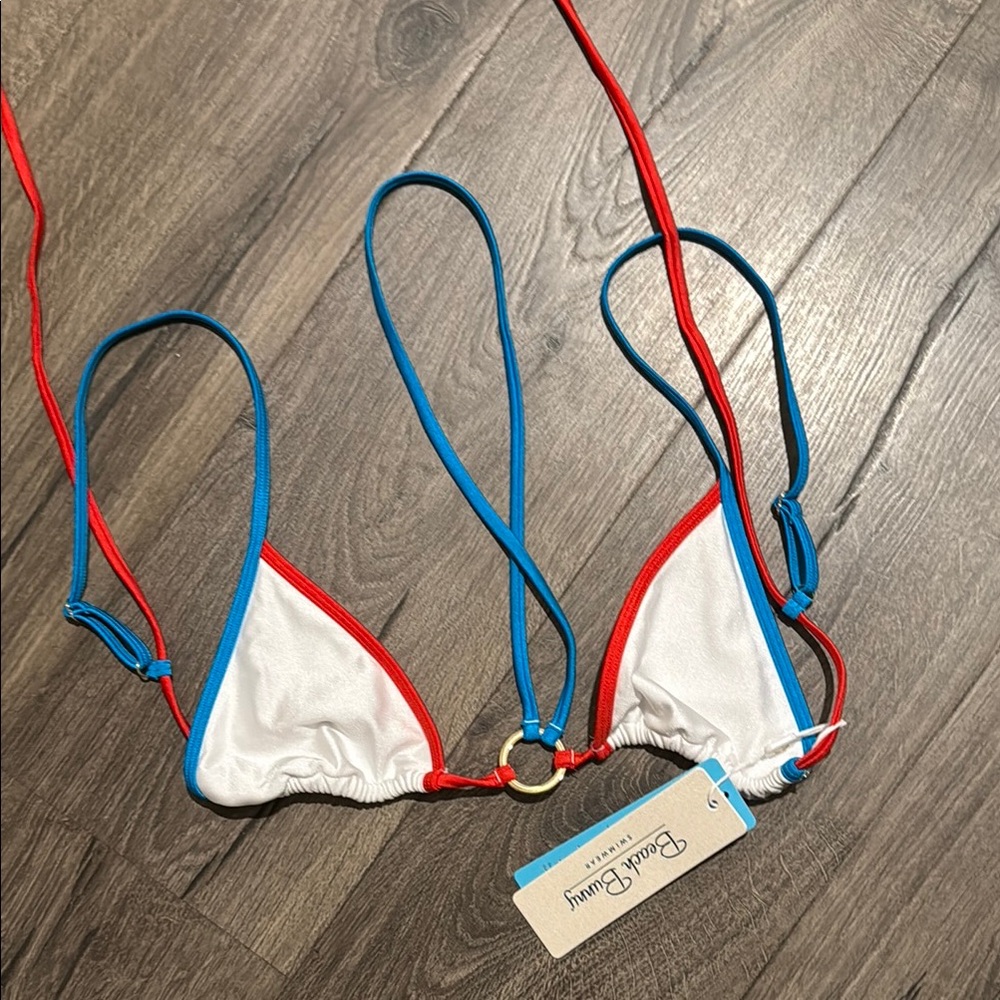 Beach Bunny Red and Blue Bikini